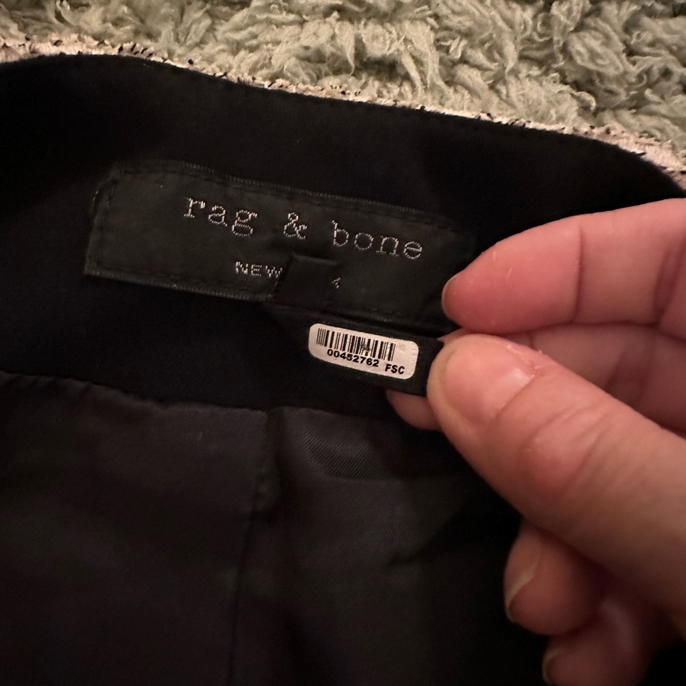 Rag & Bone Black and White Tweed Style Blazer Coat Size 2 - Picture 14 of 16